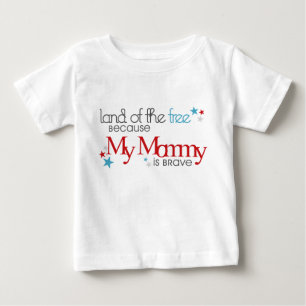 T-shirt Pour Bébé Terre des Libres, Parce que ma maman est courageus