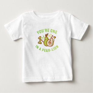 T-shirt Pour Bébé T'es Un Dans Une Poire-Lion Pun De Poire