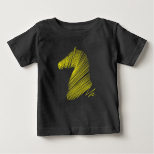 T-shirt Pour Bébé Tête de Cheval Abstrait – Tee-shirt d'Art en Ligne
