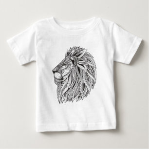 T-shirt Pour Bébé Tête modelée ethnique de lion