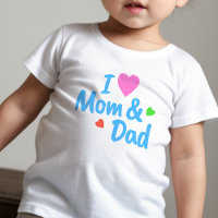 Texte coloré sur le T-shrit bébé | DP7Art