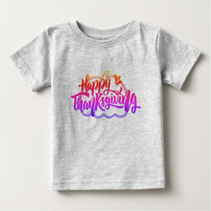 T-shirt Pour Bébé Texte mignon sur le citrouille pour Thanksgiving