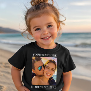 T-shirt Pour Bébé Texte personnalisé et photo