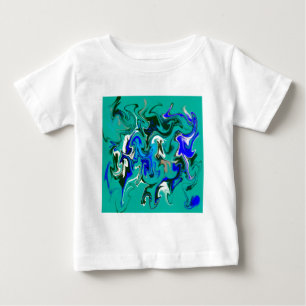 T-shirt Pour Bébé texture de marbre turquoise