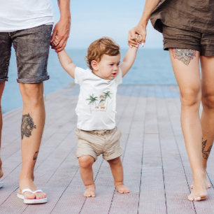 T-shirt Pour Bébé The Big One Retro Summer Surf 1er Anniversaire