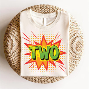 T-shirt Pour Bébé Thème de bande dessinée Enfants 2e anniversaire un