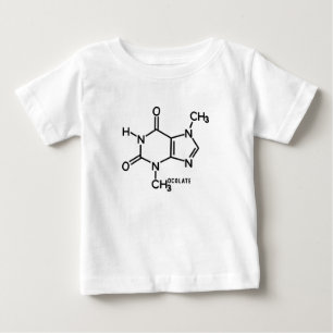 T-shirt Pour Bébé Théobromine au chocolat Formule chimique moléculai