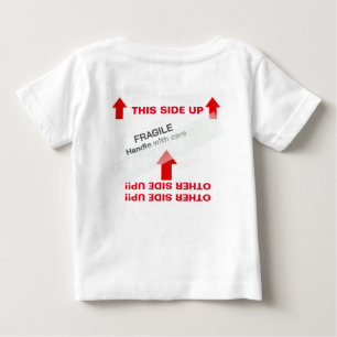 T-shirt Pour Bébé "This SIDE UP" Instructions pour la manipulation d