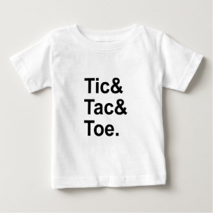 T-shirt Pour Bébé Tic Tac Toe   Jeu amusant de papier et crayon