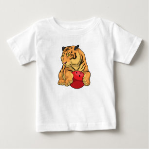 T-shirt Pour Bébé Tiger Bowling Bowling boule