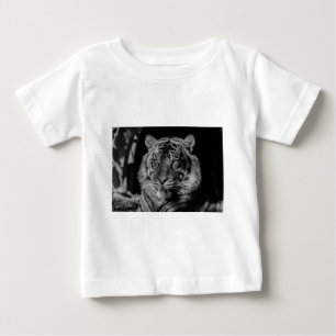 T-shirt Pour Bébé Tigre noir et blanc