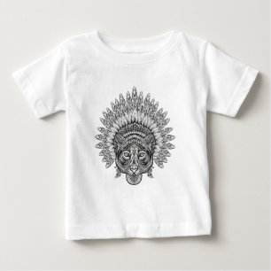 T-shirt Pour Bébé Tigre tiré par la main dans le style