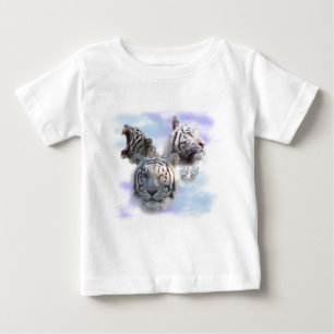 T-shirt Pour Bébé Tigres blancs