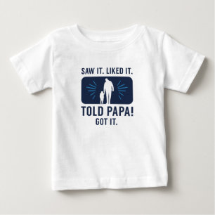 T-shirt Pour Bébé Told Papa