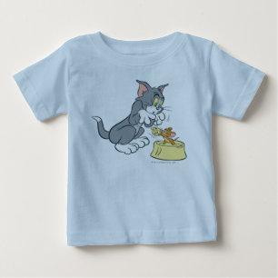 T-shirt Pour Bébé Tom and Jerry Feed The Cat
