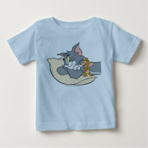 T-shirt Pour Bébé Tom and Jerry On Pillow