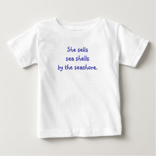 T-shirt Pour Bébé Tongue Twister T's-Elle vend des coquilles de mer