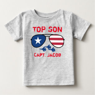 T-shirt Pour Bébé Top Son US Air Force Fighter Jet