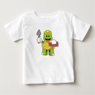 T-shirt Pour Bébé Tortue en mason avec pierre