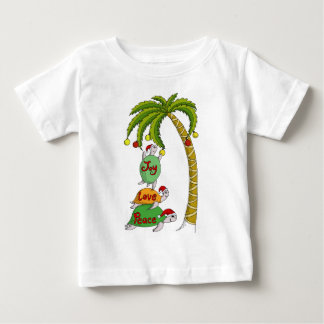 T-shirt Pour Bébé Tortue hawaïenne Santa de Noël