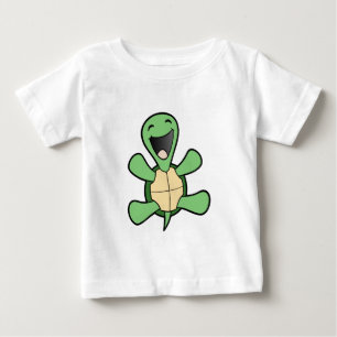 T-shirt Pour Bébé Tortue heureuse