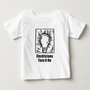 T-shirt Pour Bébé Tour d'électriciens il dessus