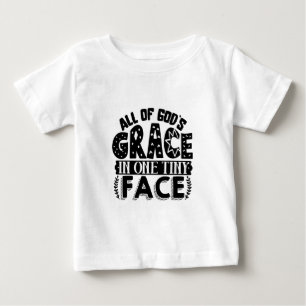 T-shirt Pour Bébé Tous les dieux grace dans un minuscule visage