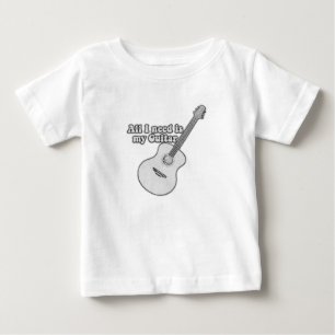 T-shirt Pour Bébé Tout ce dont j'ai besoin est ma guitare. vintage n