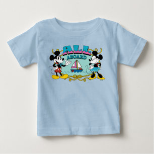 T-shirt Pour Bébé Tout le monde à bord Graphisme Marin Vintage Micke