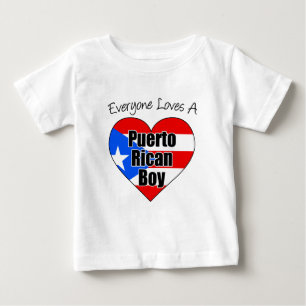 T-shirt Pour Bébé Tout le monde aime le garçon portoricain