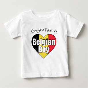 T-shirt Pour Bébé Tout le monde aime un garçon belge