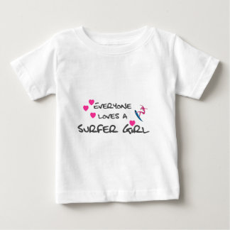 T-shirt Pour Bébé Tout Le Monde Aime Une Fille De Surfer