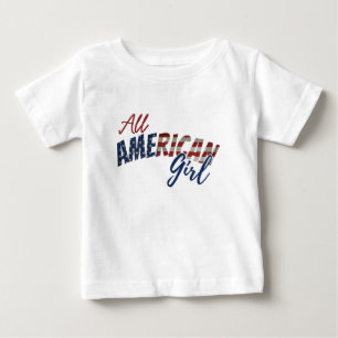 T-SHIRT POUR BÉBÉ TOUTE FILLE AMÉRICAINE