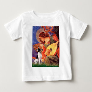 T-shirt Pour Bébé Toy Fox Terrier - Ange au Mandolin