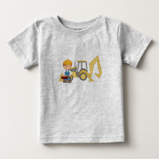 T-shirt Pour Bébé Tracteur Backhoe