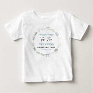 T-shirt Pour Bébé Train Vintage 2e Anniversaire – Fête Choo Choo