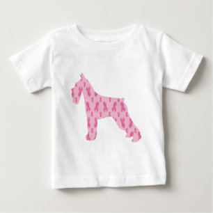 T-shirt Pour Bébé Traitons le cancer Ruban Schnauzer