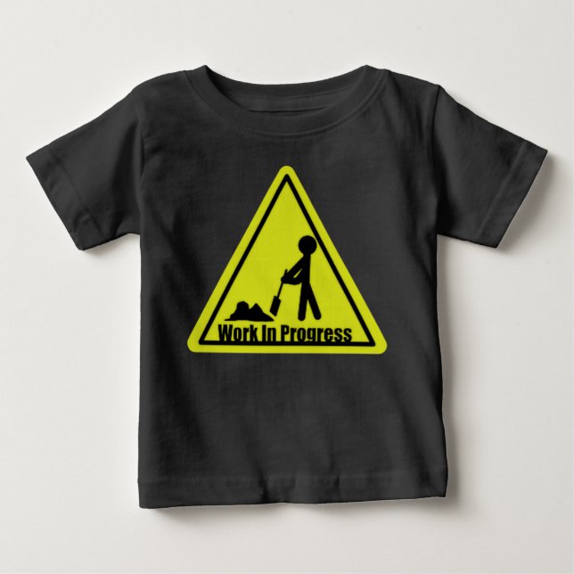 T-shirt Pour Bébé Travail en cours - Customisé (Devant)