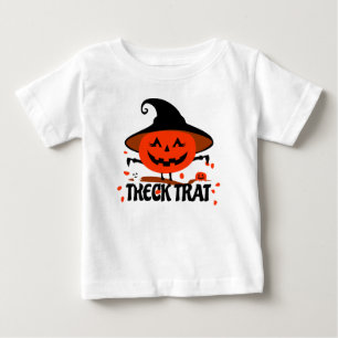 T-shirt Pour Bébé Treck Trat Citrouille Sourire