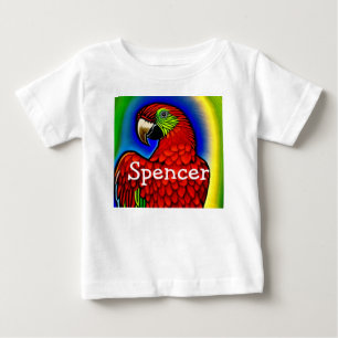 T-shirt Pour Bébé Trésor Tropical : Abstraite oeuvre de perroquet dy