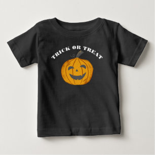 T-shirt Pour Bébé Trick Or Treat Bébé Noir