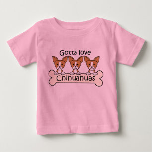 T-shirt Pour Bébé Trois chiwawas