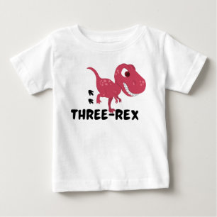 T-shirt Pour Bébé Trois Rex 3e anniversaire