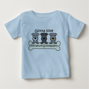 T-shirt Pour Bébé Trois Schnauzers miniatures