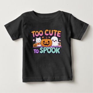 T-shirt Pour Bébé Trop mignon pour parler - Kawaii Pastel Halloween