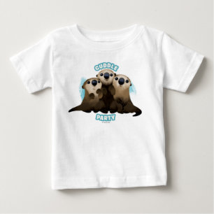 T-shirt Pour Bébé Trouver des loutres à cordes Fête du câlin