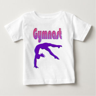 T-shirt Pour Bébé Tumbling de puissance de gymnastique violet métall