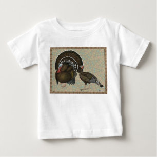 T-shirt Pour Bébé Turkeys Standard Bronze Portrait