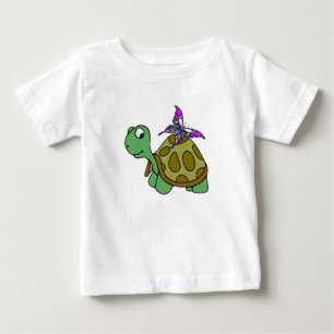 T-shirt Pour Bébé turtle and butterfly