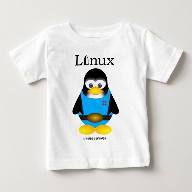 T-shirt Pour Bébé Tux (Linux) (Devant)